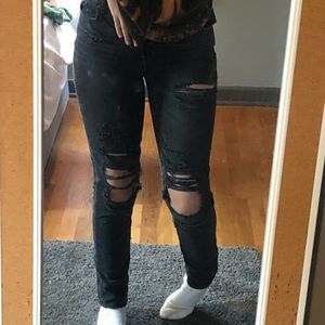 black american eagle Mom jeans